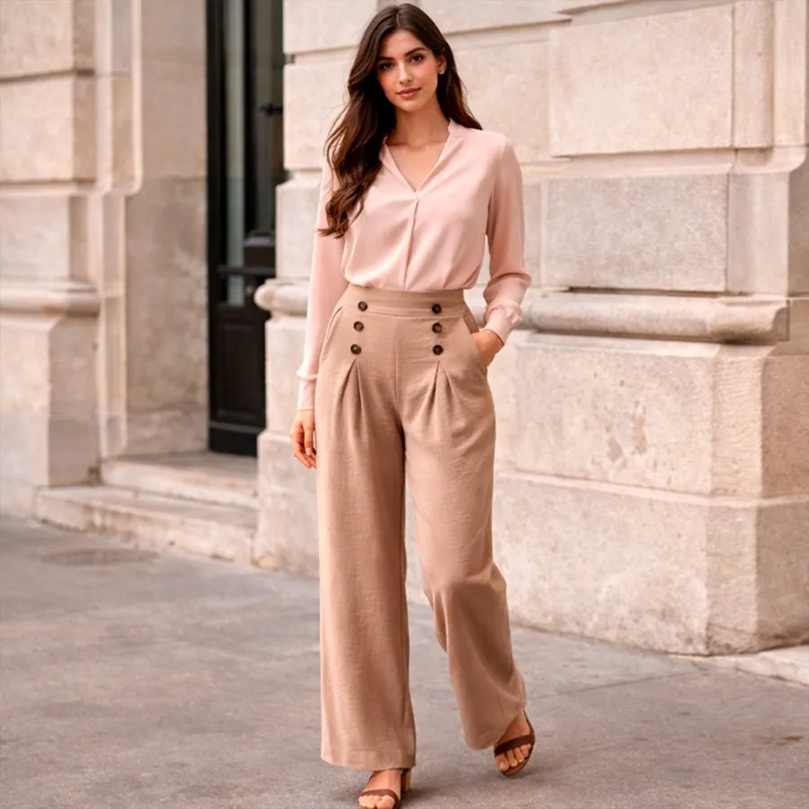AD2605 PANTALON CON BOTONES 10252